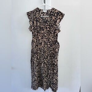 Sienna Sky Leopard Print Midi Dress